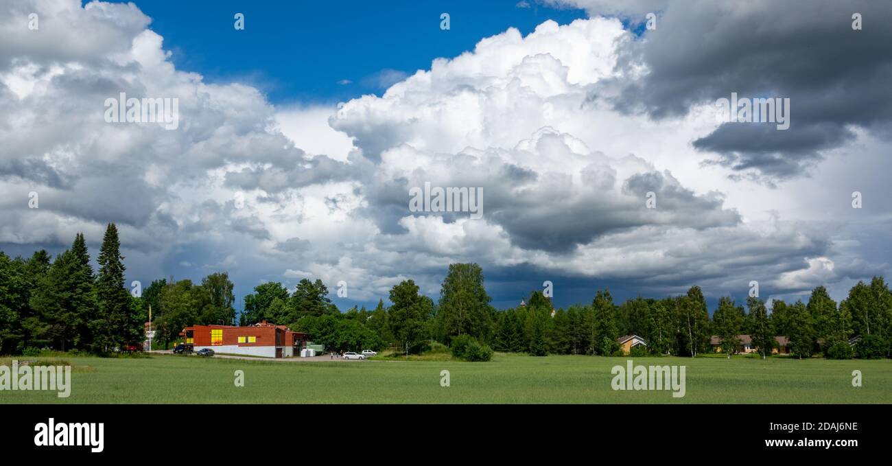 Countryside scenery in summertime, Southwest Finland Stock Photo
