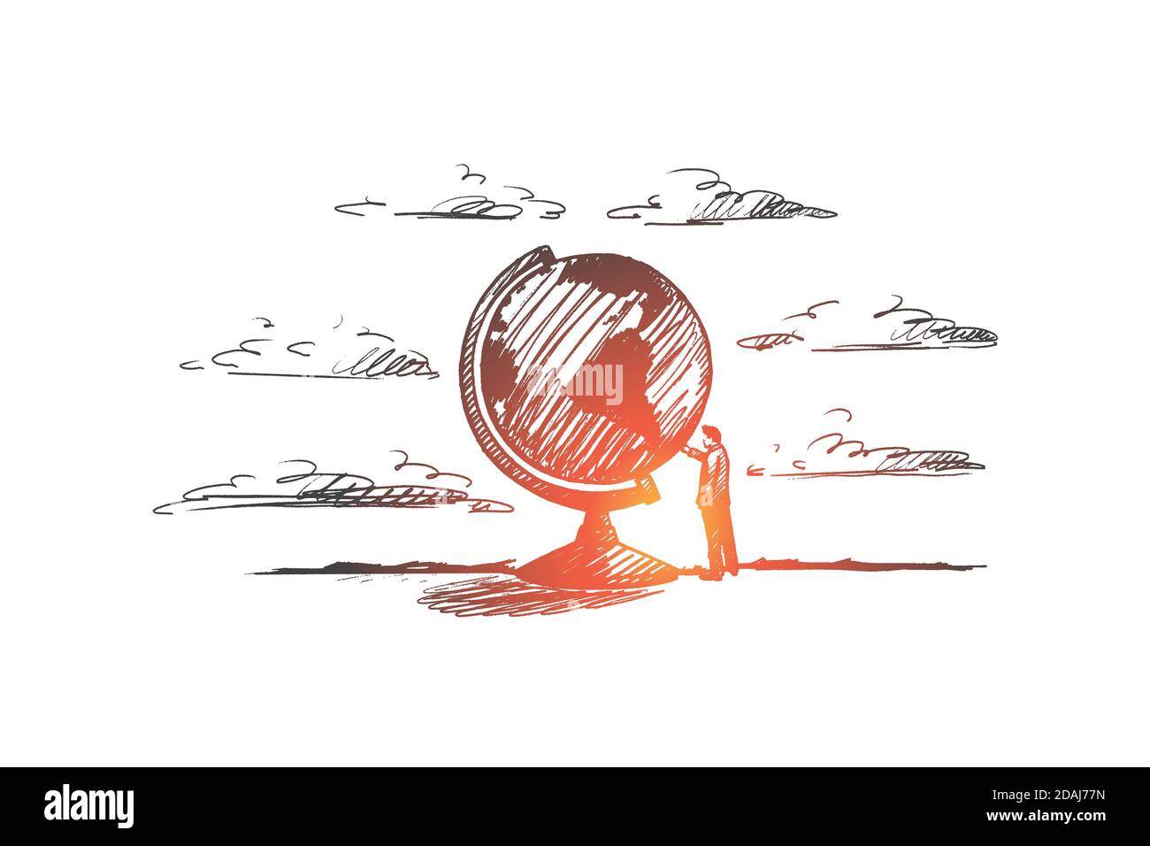 Education concept. Hand drawn isolated vector. Stock Vector