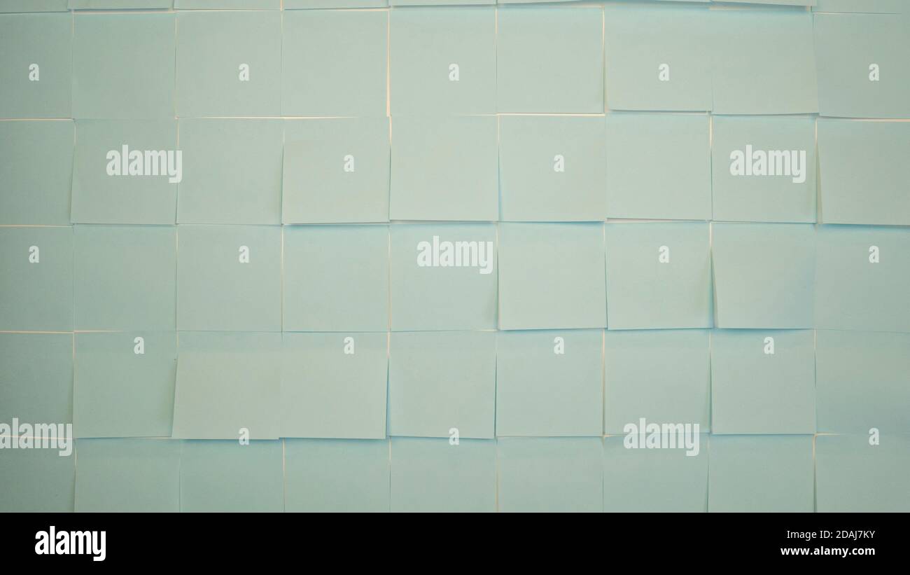 Blue stickers wallpaper. Empty paper sticky, notepapers Stock Photo - Alamy