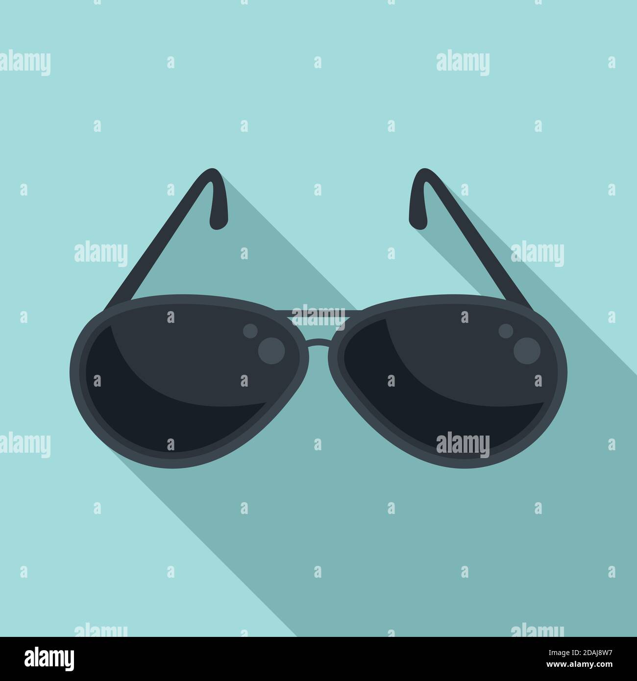 Hunter sunglasses icon, flat style Stock Vector