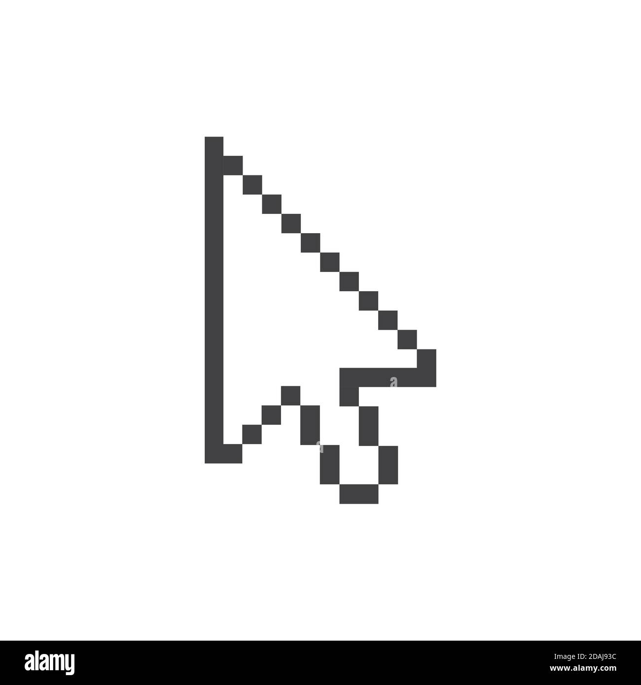 Pixel arrow cursor icon isolated on white background Stock Vector Image ...