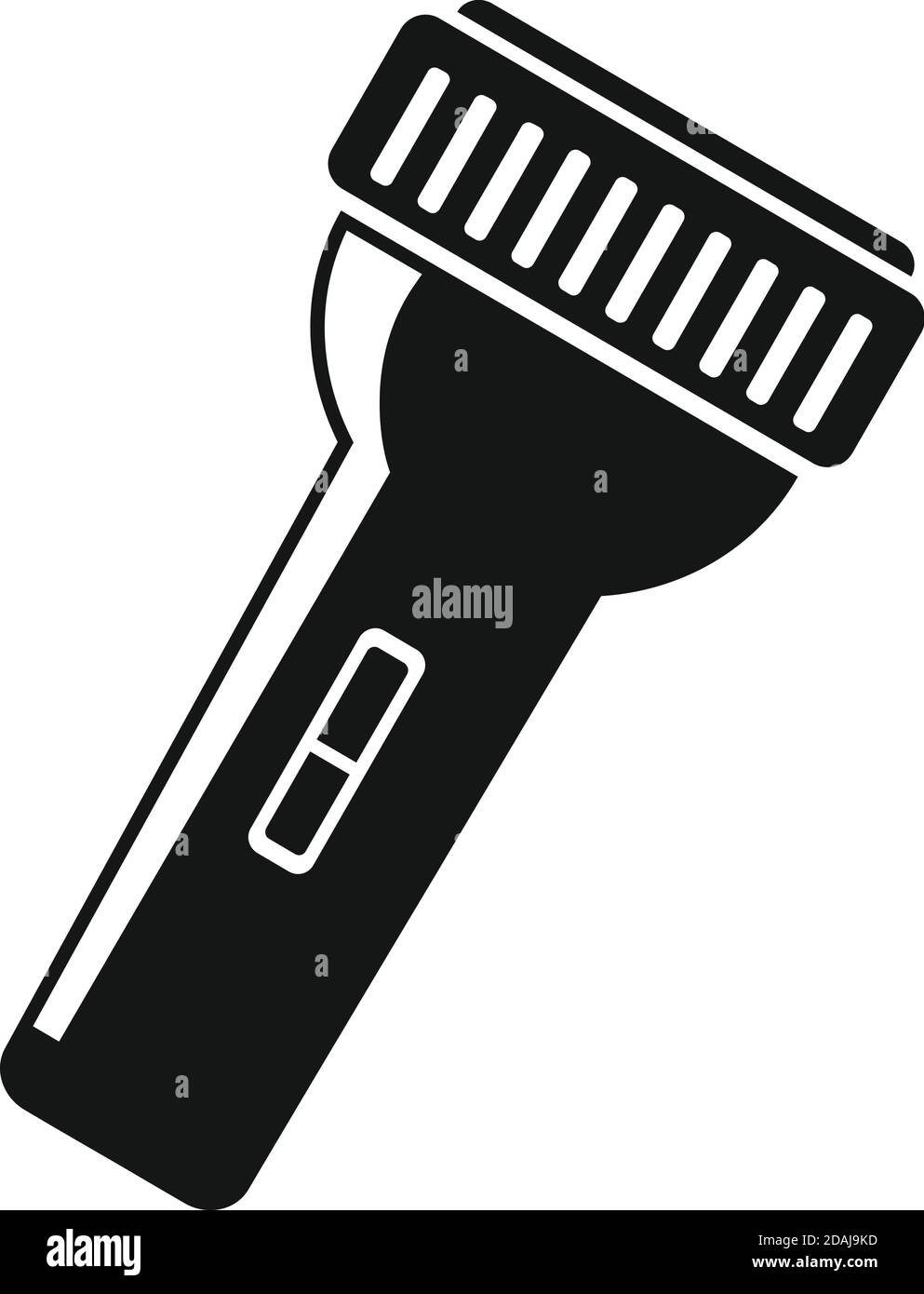 Safari hunting flashlight icon, simple style Stock Vector