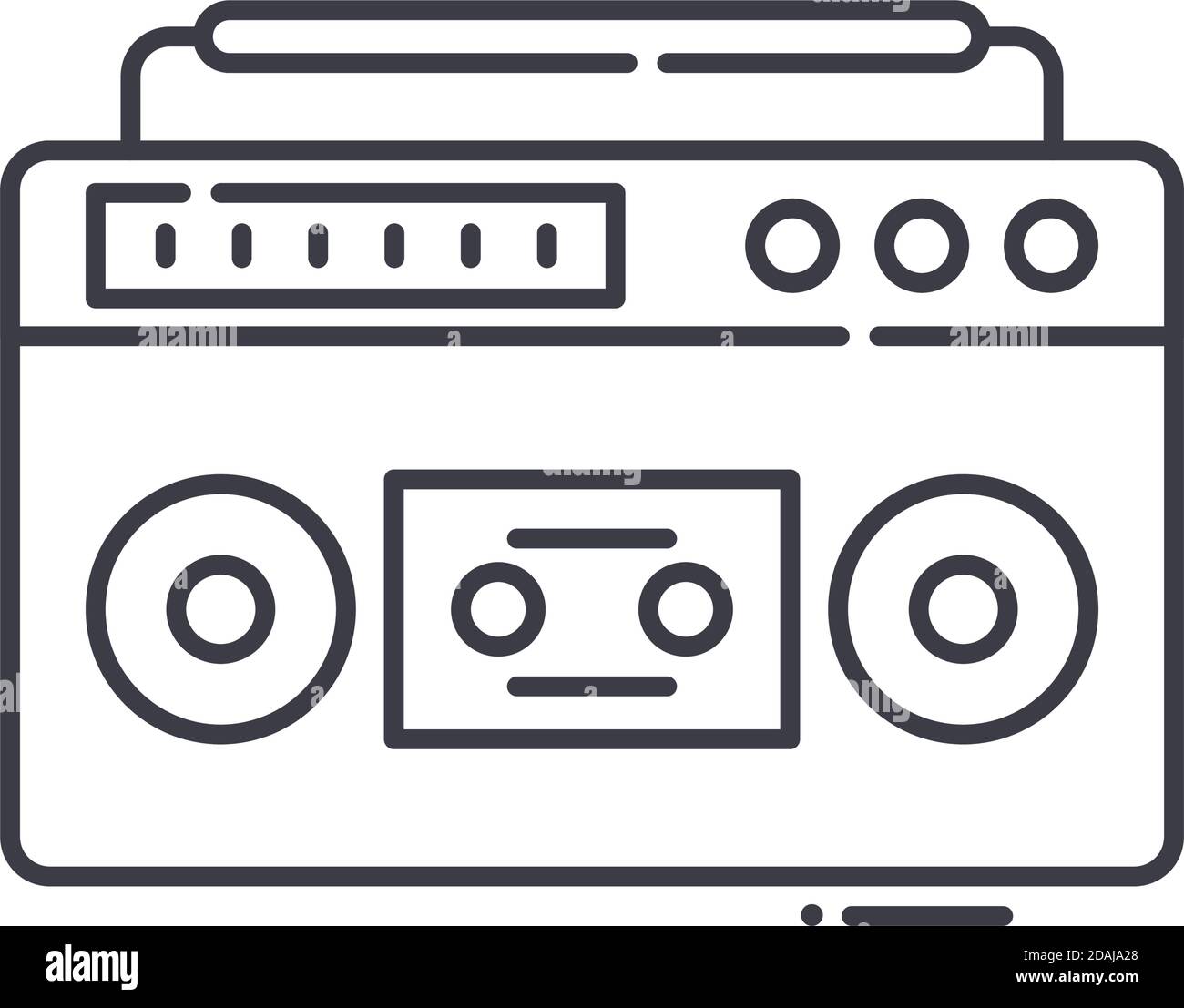 Boombox concept icon, linear isolated illustration, thin line vector, web  design sign, outline concept symbol with editable stroke on white  background Stock Vector Image & Art - Alamy