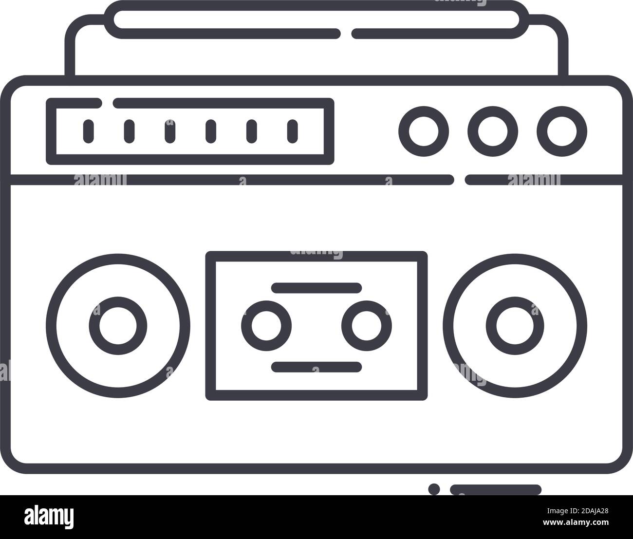 Boombox concept icon, linear isolated illustration, thin line vector ...