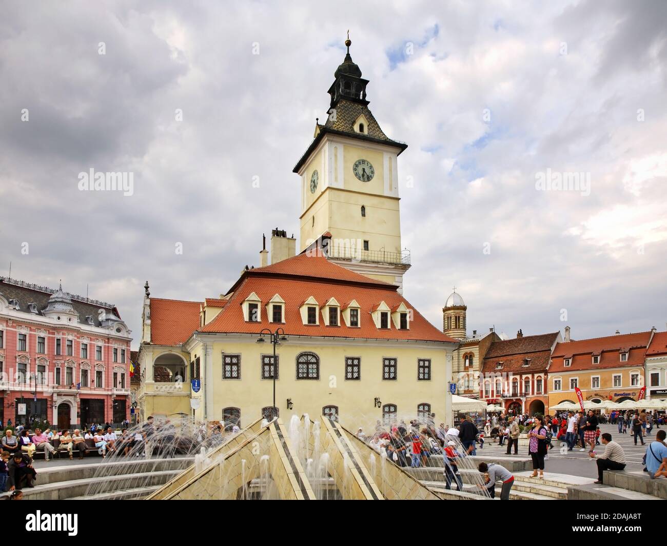 Brasov Council Building on Piata Sfatului. Romania Stock Photo