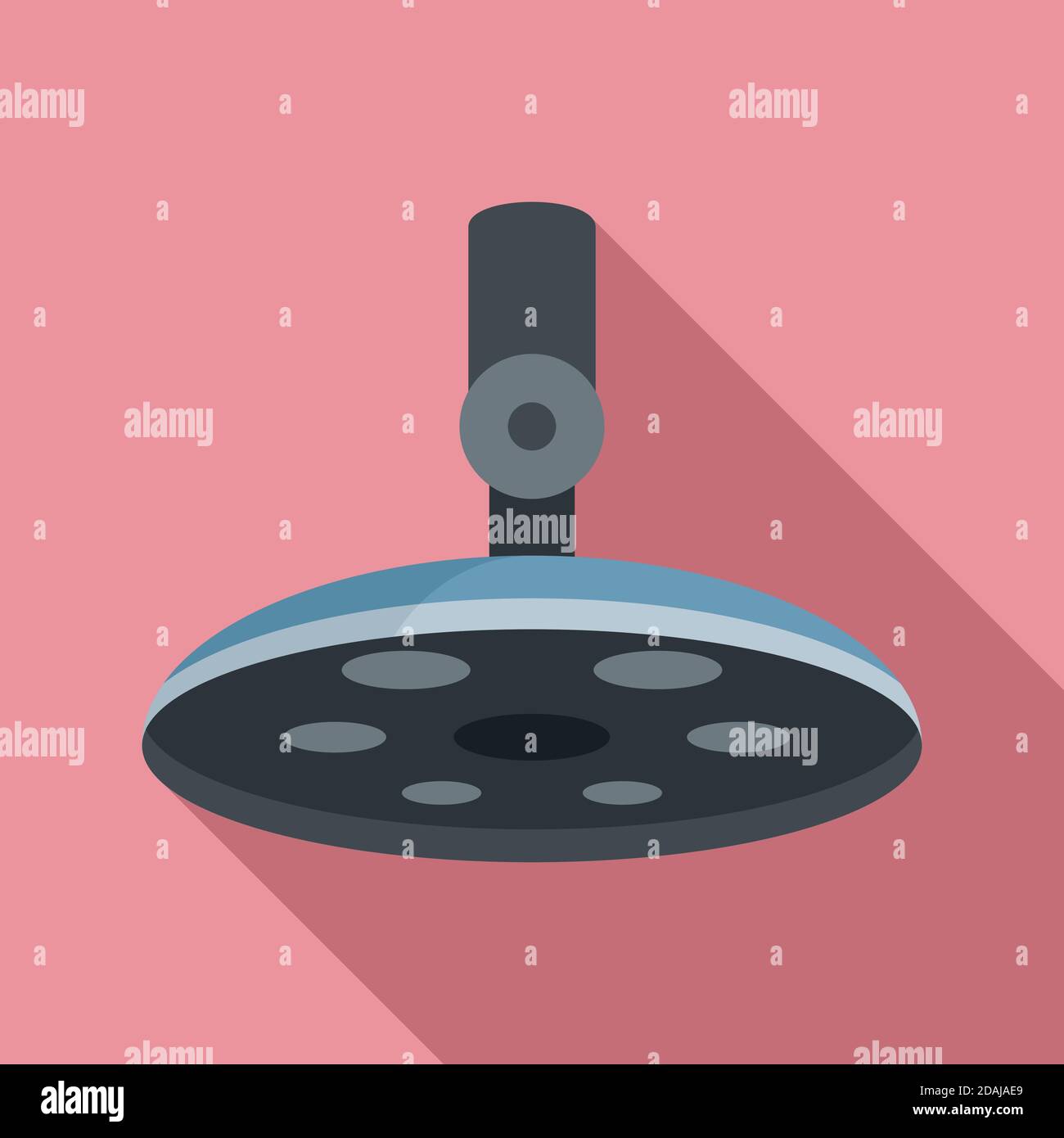 Lamp surgical light icon, flat style Stock Vector