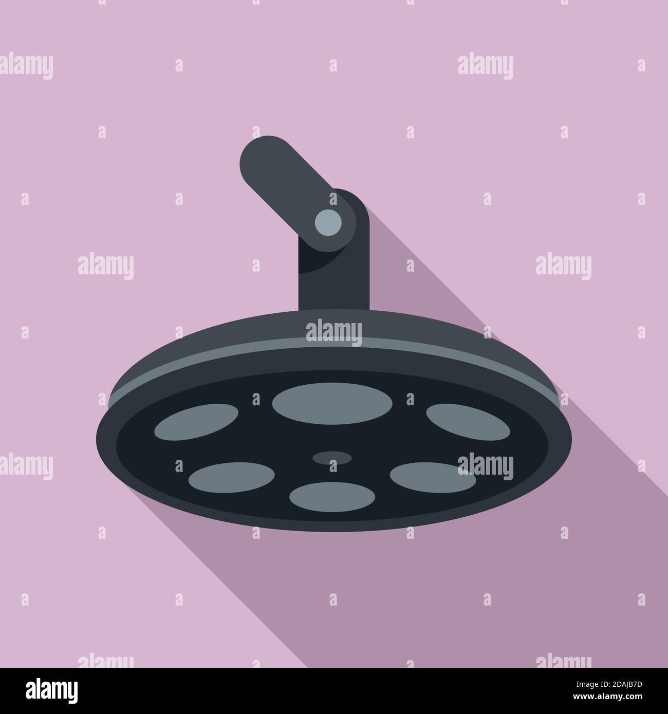 Emergency surgical light icon, flat style Stock Vector