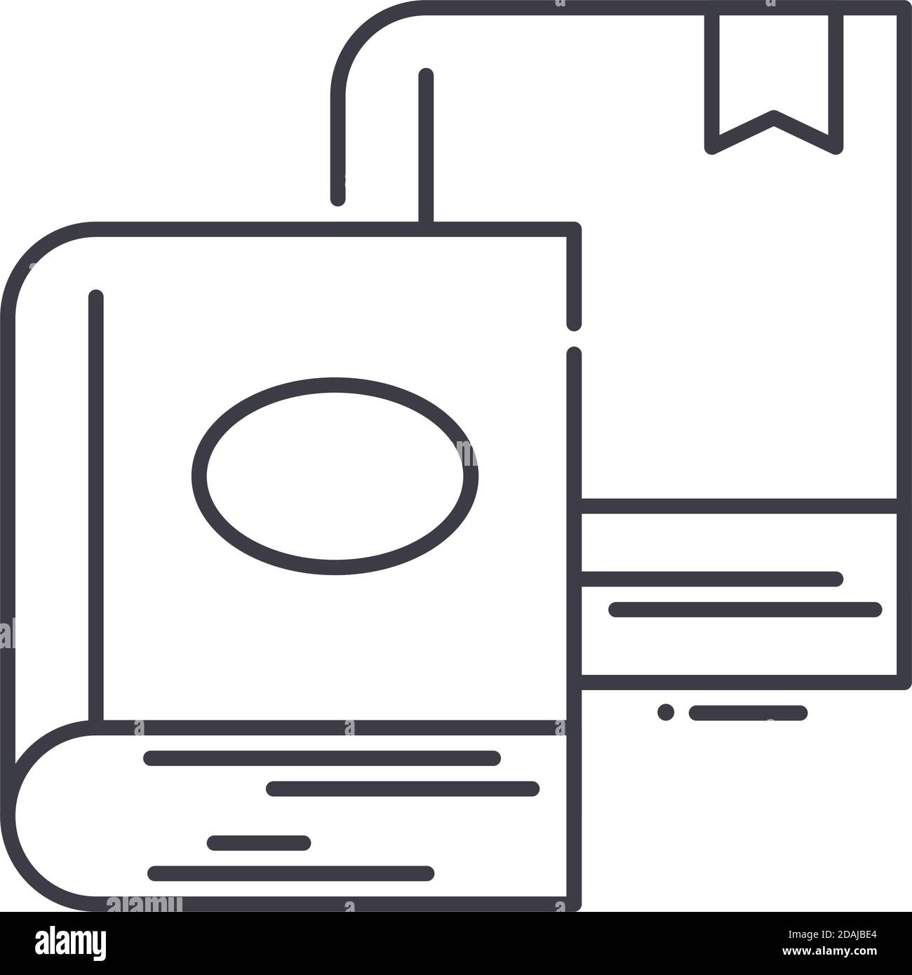 Books icon, linear isolated illustration, thin line vector, web design ...