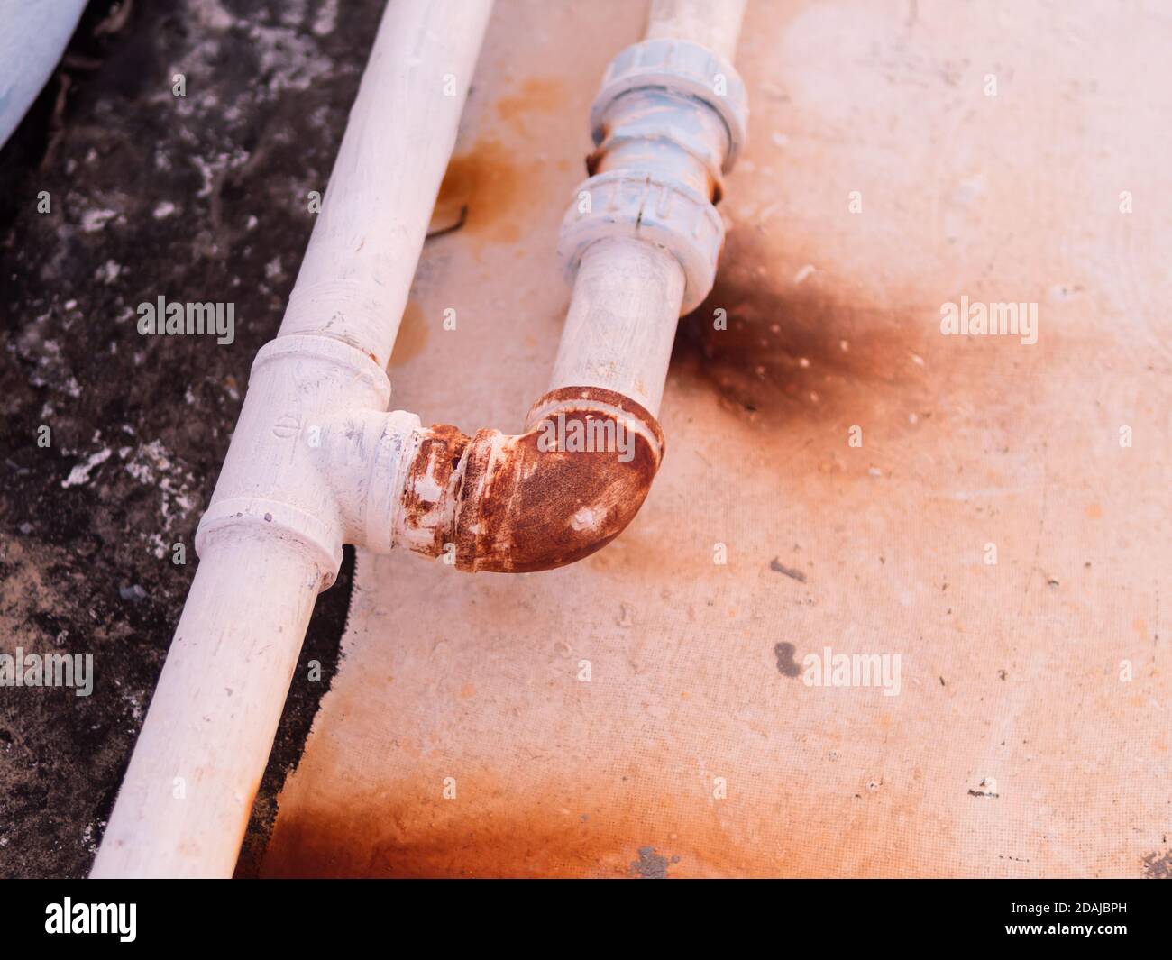 Pvc Pipe Rusting Damaged valves, pipes, and plumbing pipes, and lots of rusting, causing ...