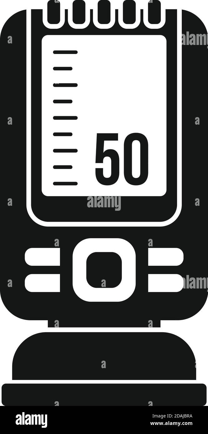 Echo sounder fish catch icon, simple style Stock Vector