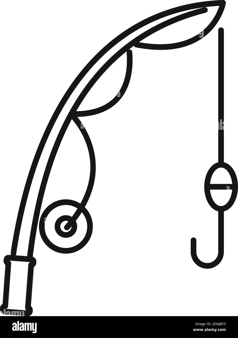 Fishing rod bobber icon, outline style Stock Vector Image & Art