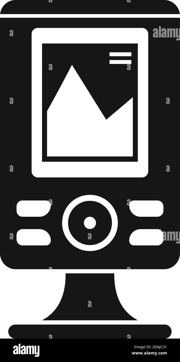 Fishfinder echo sounder icon, simple style Stock Vector