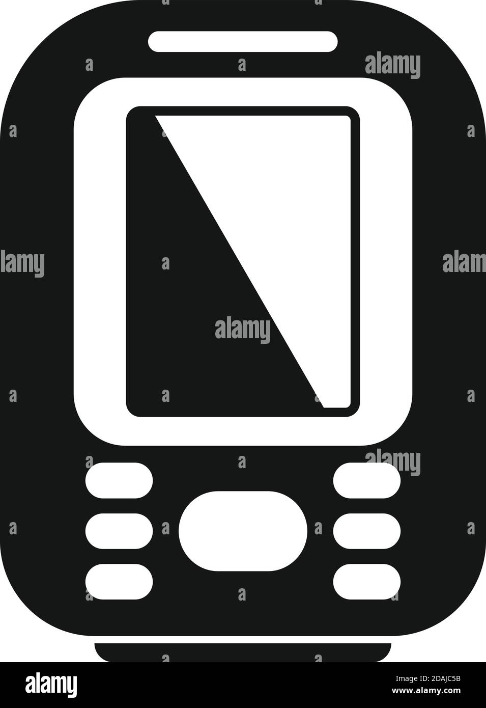 Device echo sounder icon, simple style Stock Vector