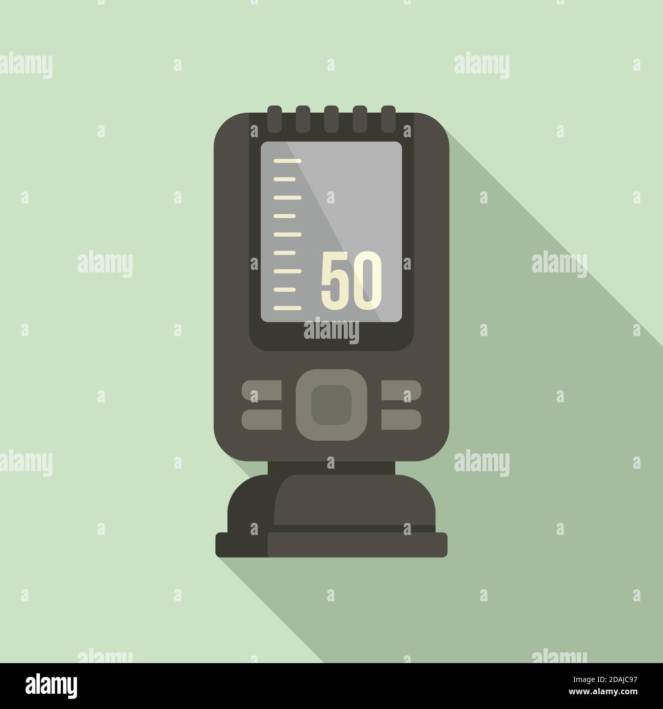 Echo sounder fish catch icon, flat style Stock Vector