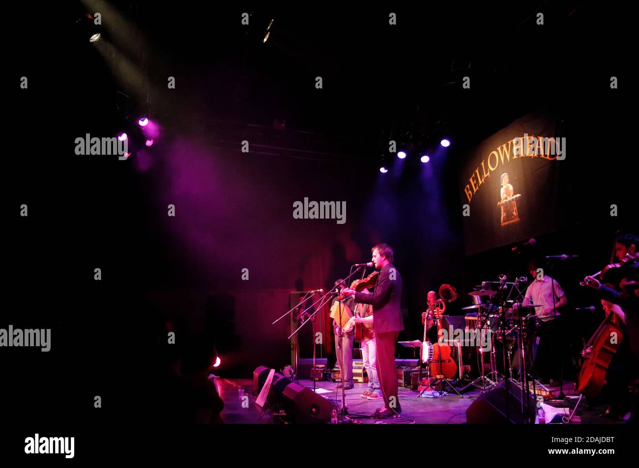 Folk rock group Bellowhead performing live in 2009 Stock Photo