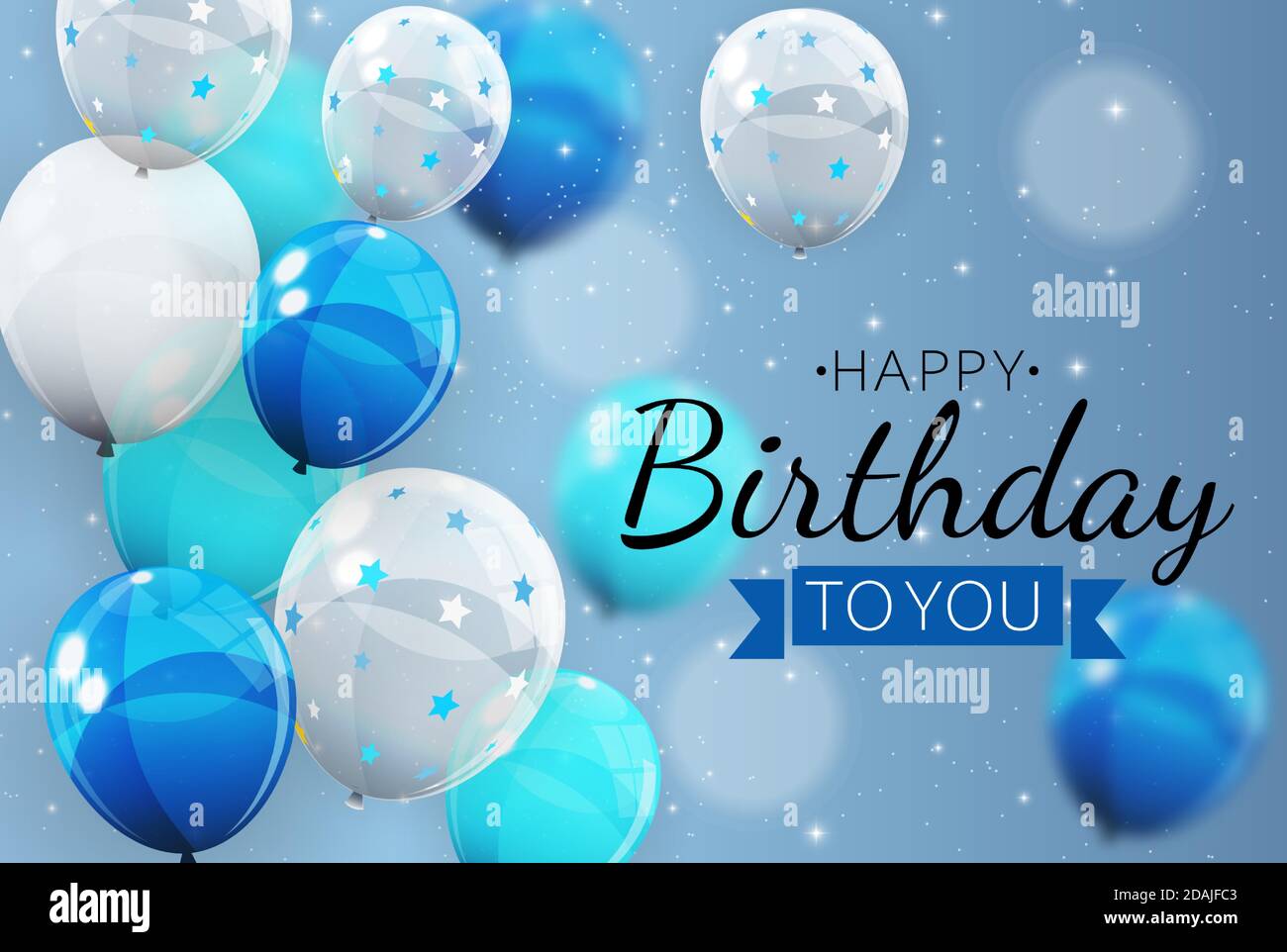 Happy Birthday Background with Balloons. Vector Illustration Stock ...