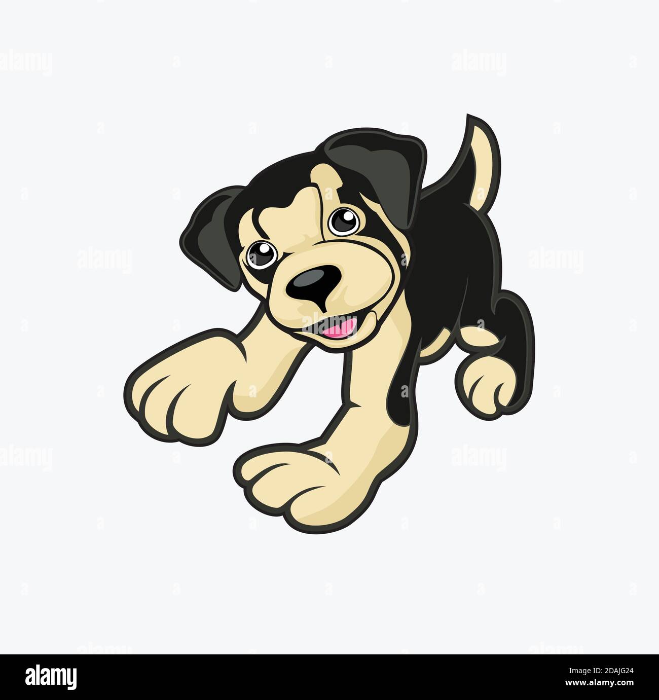 Design of puppy dog cartoon character illustration vector eps format ...