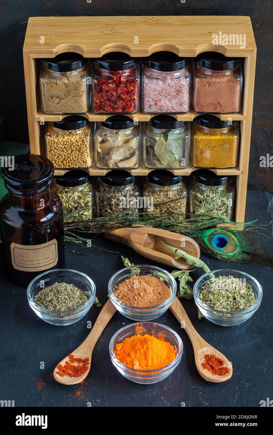 Spices, herbs and medicinal herbs Stock Photo Alamy