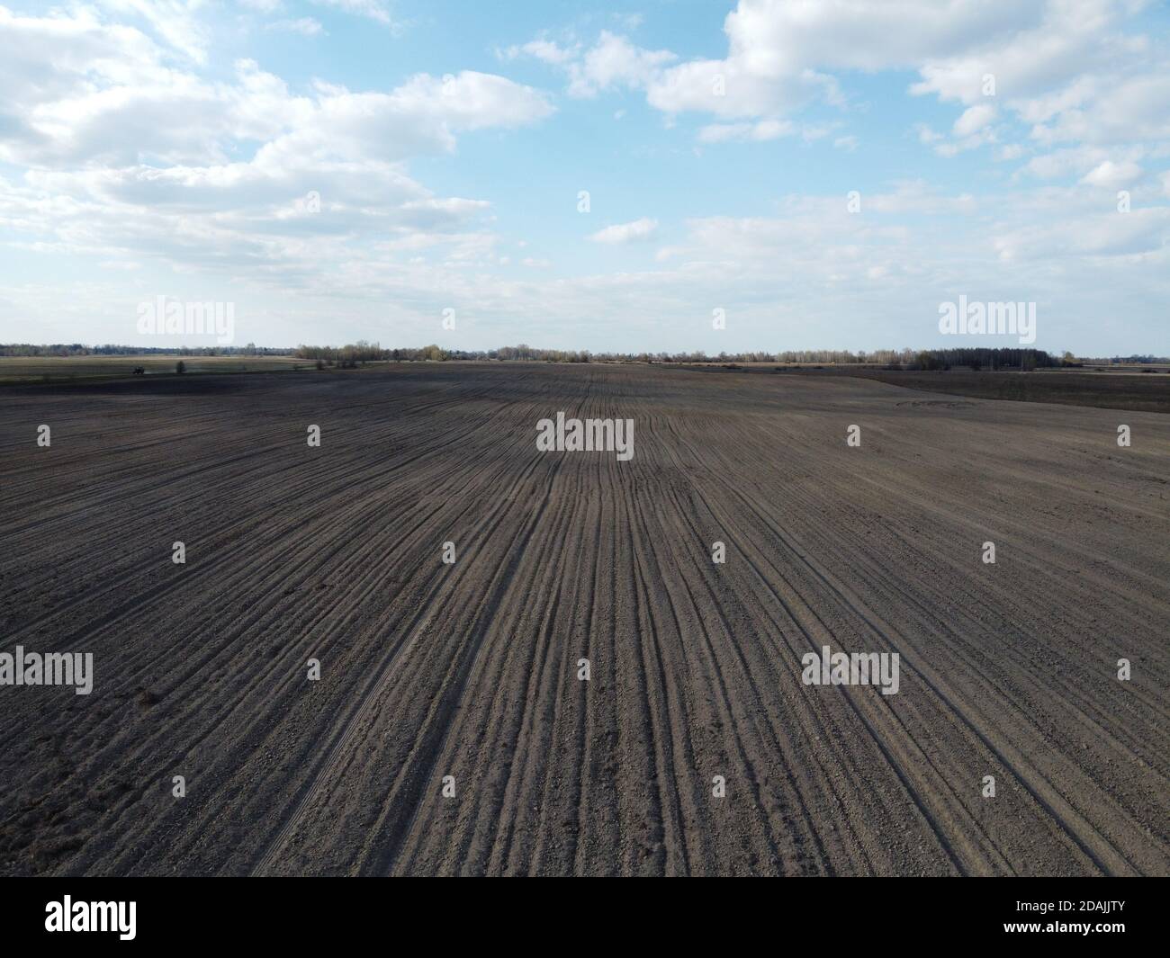 Aerial view black ploughed field hi-res stock photography and images ...
