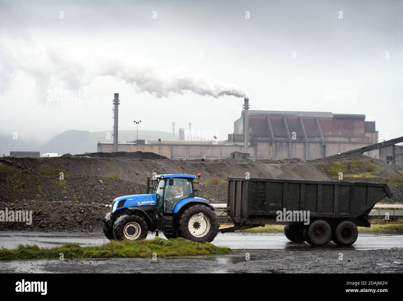 The Tata Steelworks in Port Talbot, South Wales Stock Photo