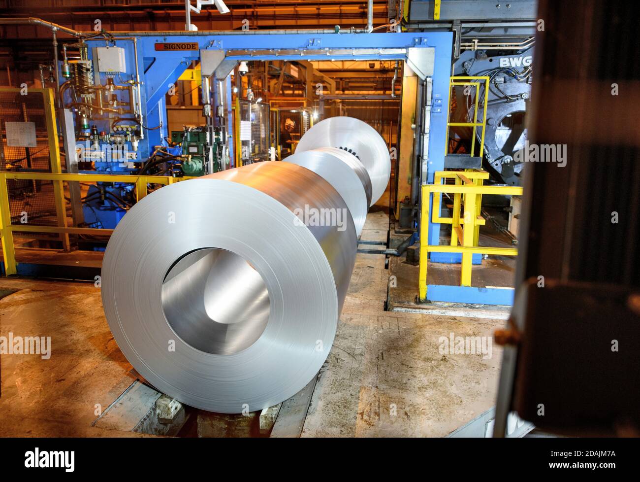 The Tata Steelworks in Port Talbot, South Wales - the cold-rolled steel facility Stock Photo