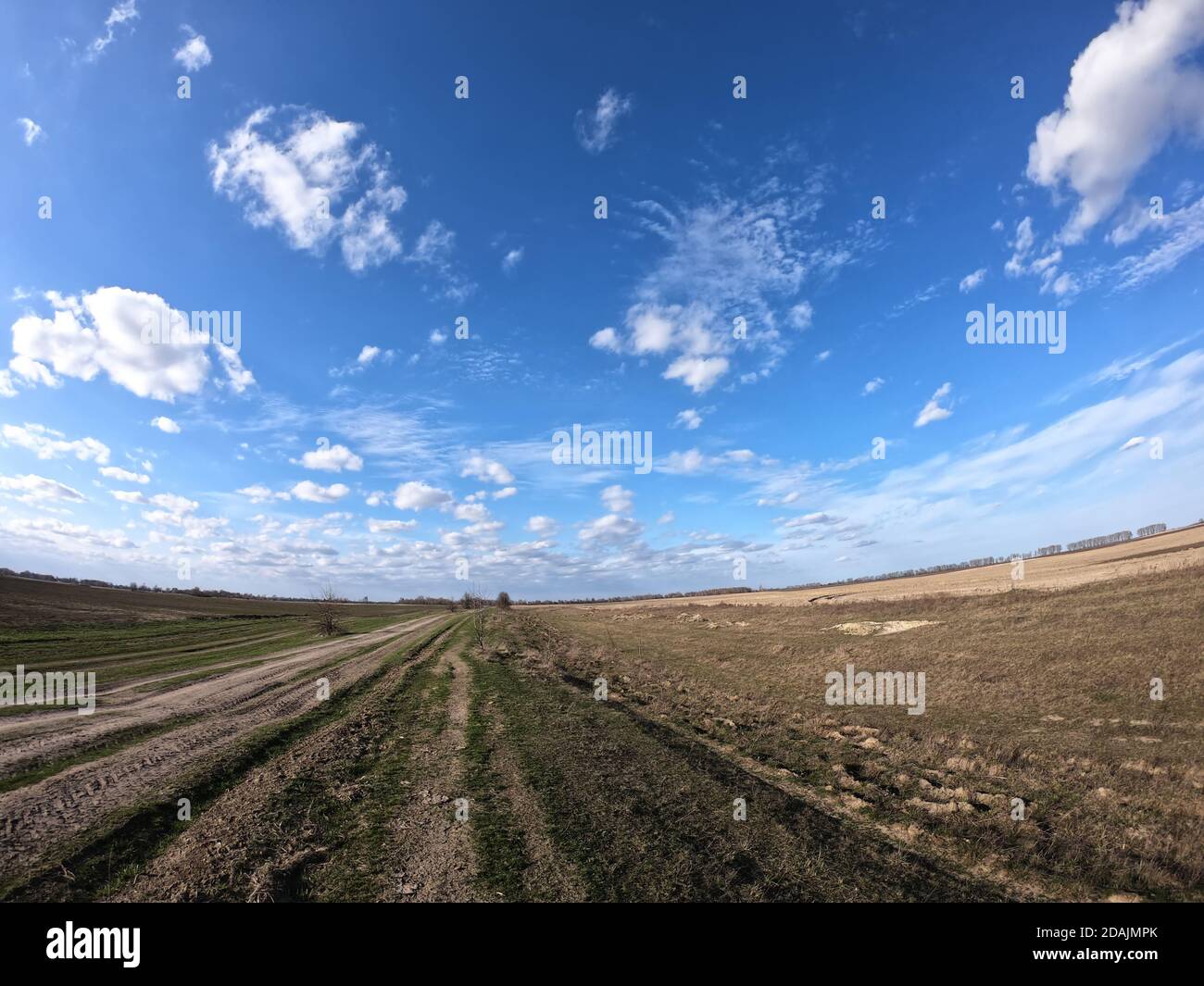 Blue sky clouds over steppe hi-res stock photography and images - Alamy