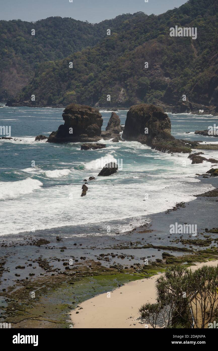 Papuma Beach Jember Indonesia Stock Photo