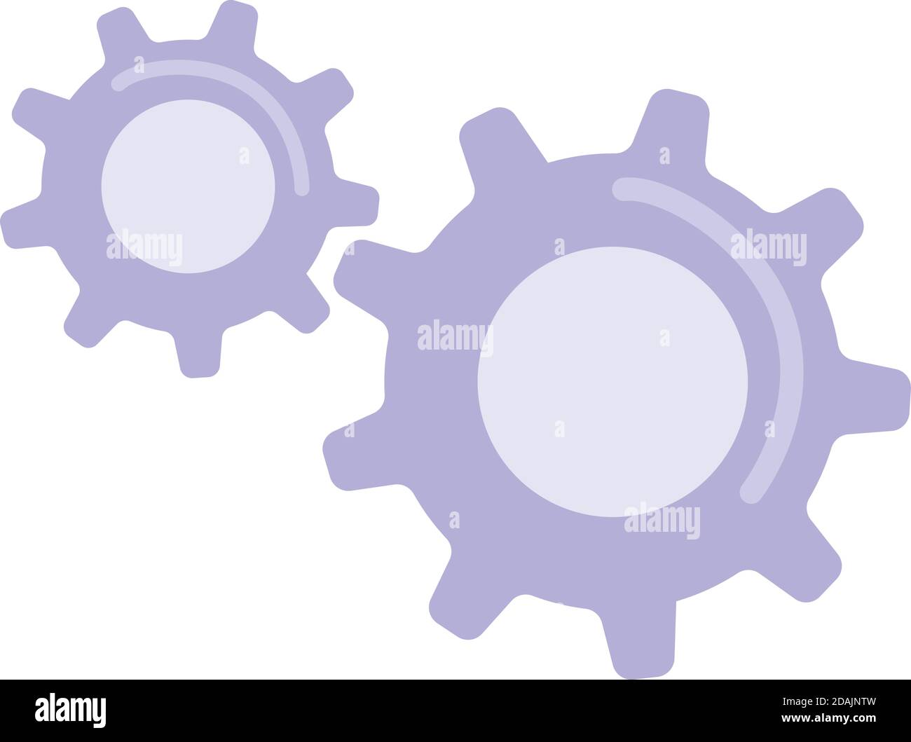 Cogwheels flat color vector object Stock Vector