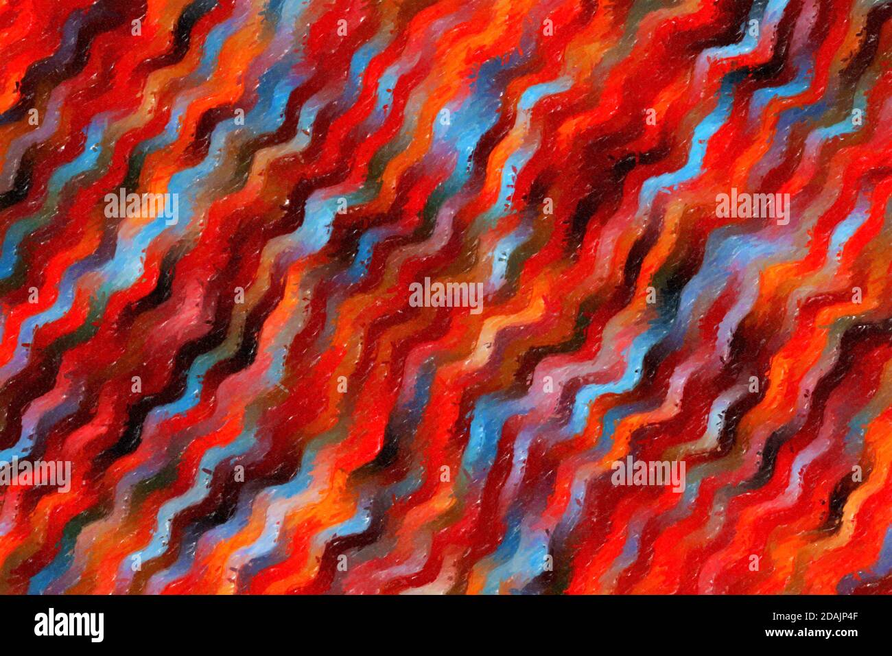 Red and yellow waves Color Pencil High Coverage abstract paint ...
