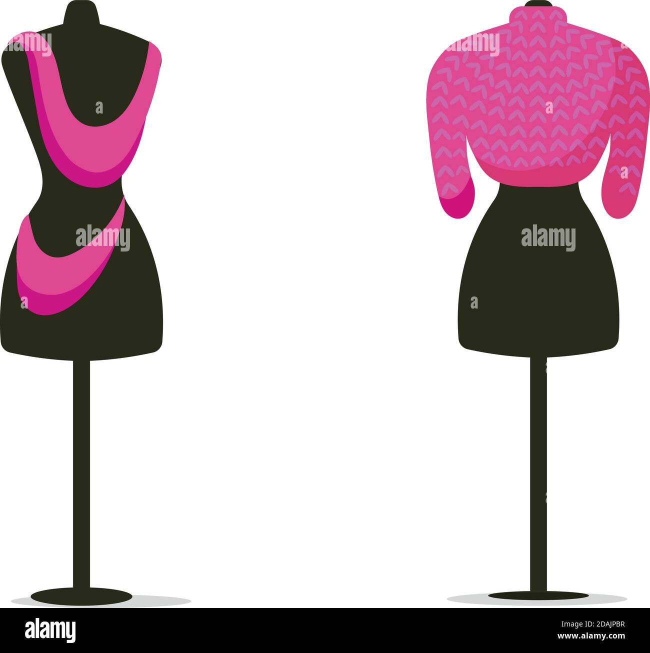 Dress Pink Mannequin Fashion Vector Illustration, Stock vector