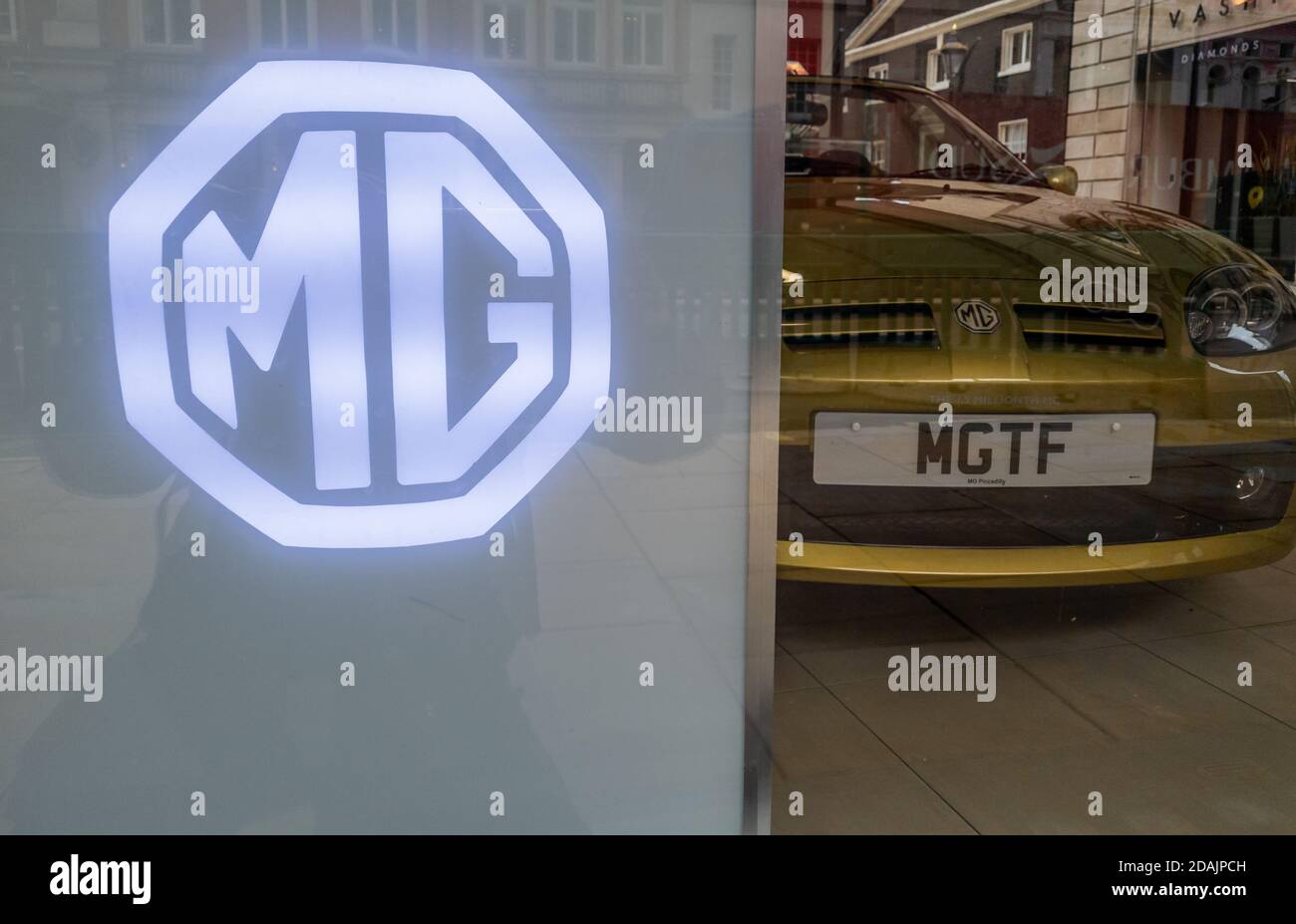 The MG car showroom in Piccadilly. London. Stock Photo