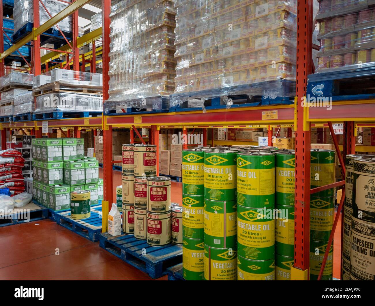 A supermarket storage warehouse. Stock Photo