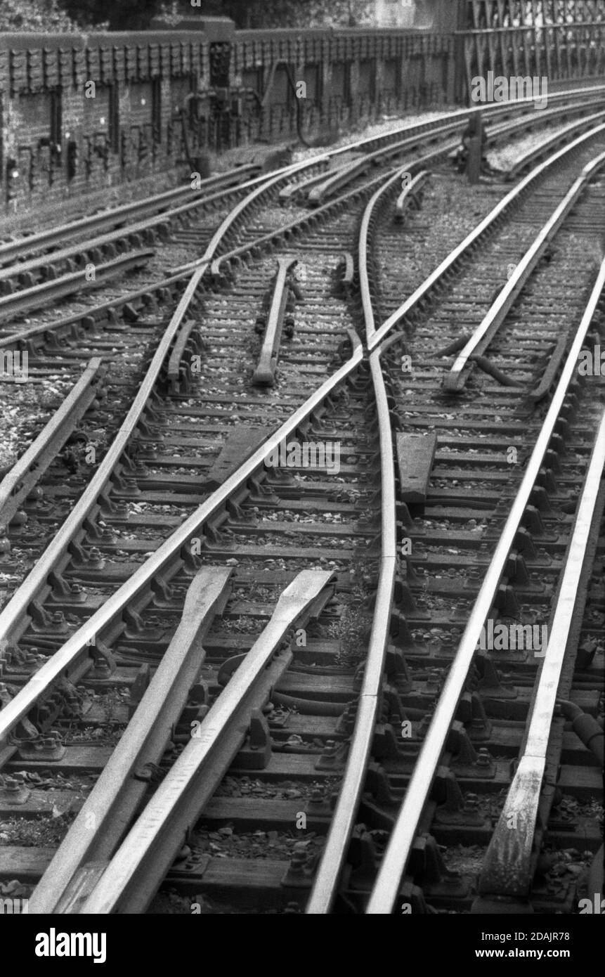Rail track, London, England, 1971 Stock Photo Alamy