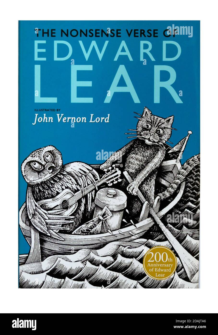 Book cover "The Nonsense Verse of Edward Lear", illustrated by John Vernon Lord. 200th.Anniversary of Edward Lear. Stock Photo