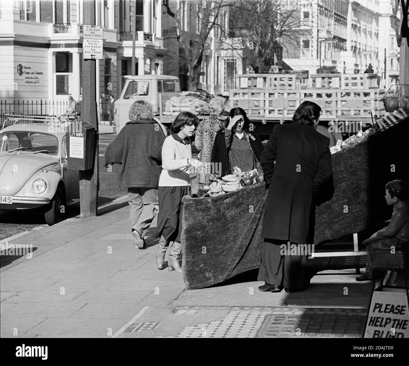 Fruit stand on the street, London, England, 1979 Stock Photo Alamy
