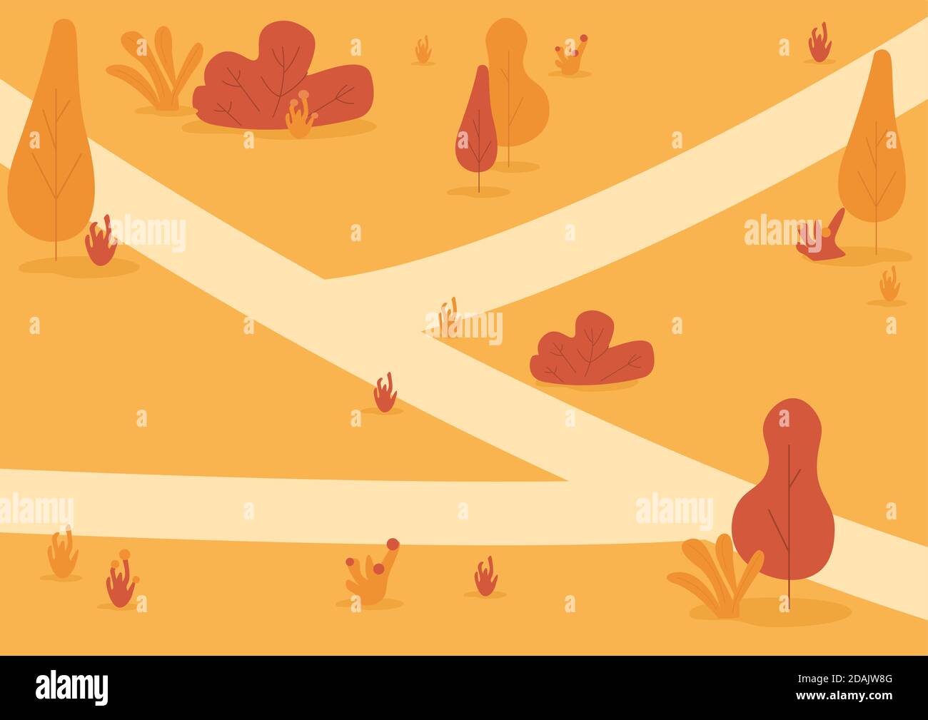 Autumn park flat color vector illustration Stock Vector Image & Art - Alamy