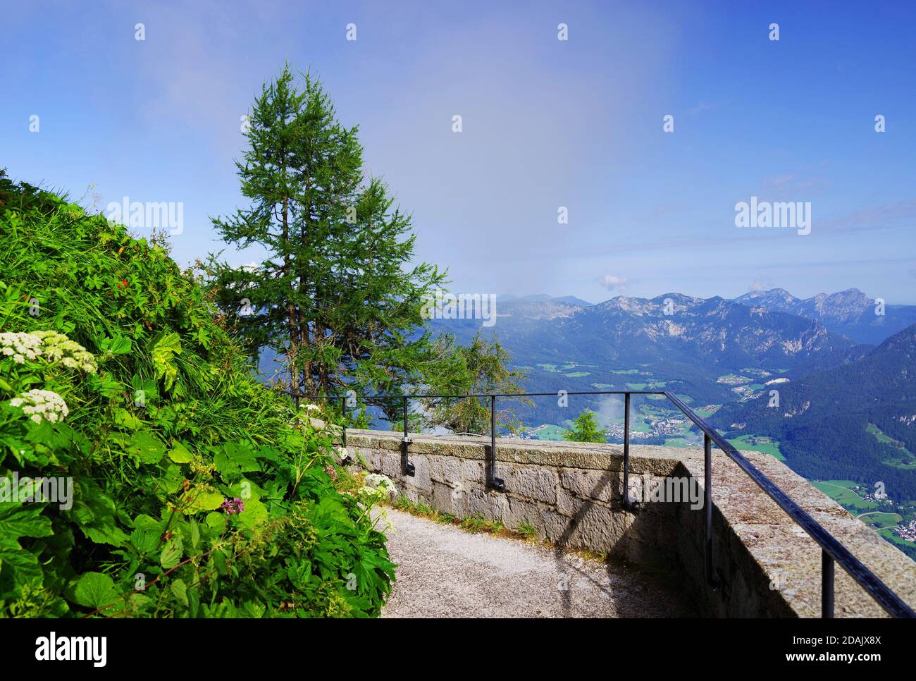 The Kehlsteinhaus (also known as the Eagle's Nest) on top of the ...