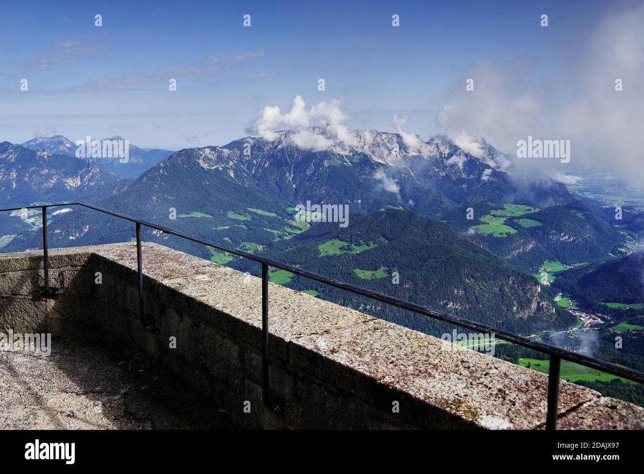 The Kehlsteinhaus (also known as the Eagle's Nest) on top of the ...