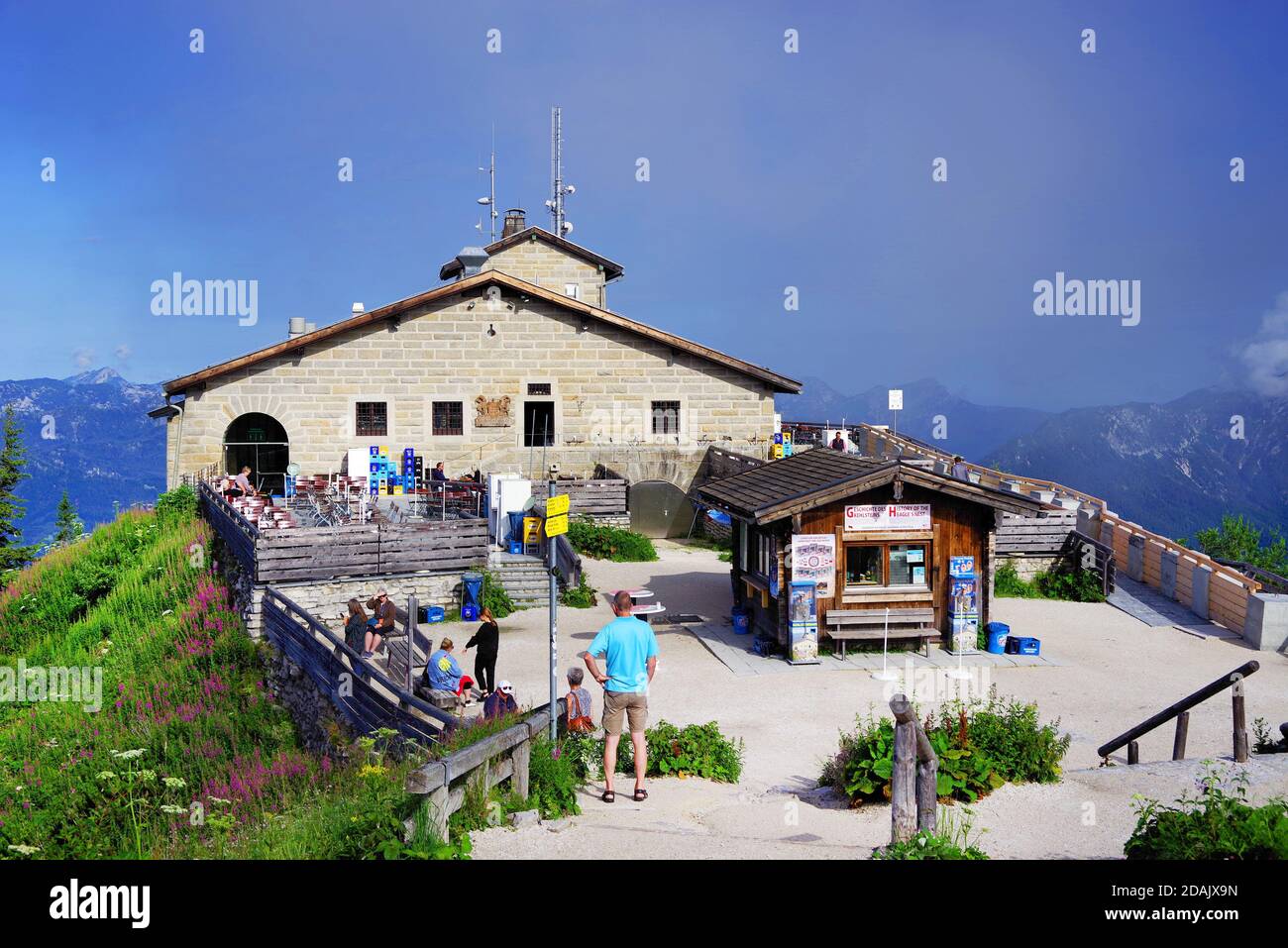 The Kehlsteinhaus (also known as the Eagle's Nest) on top of the ...