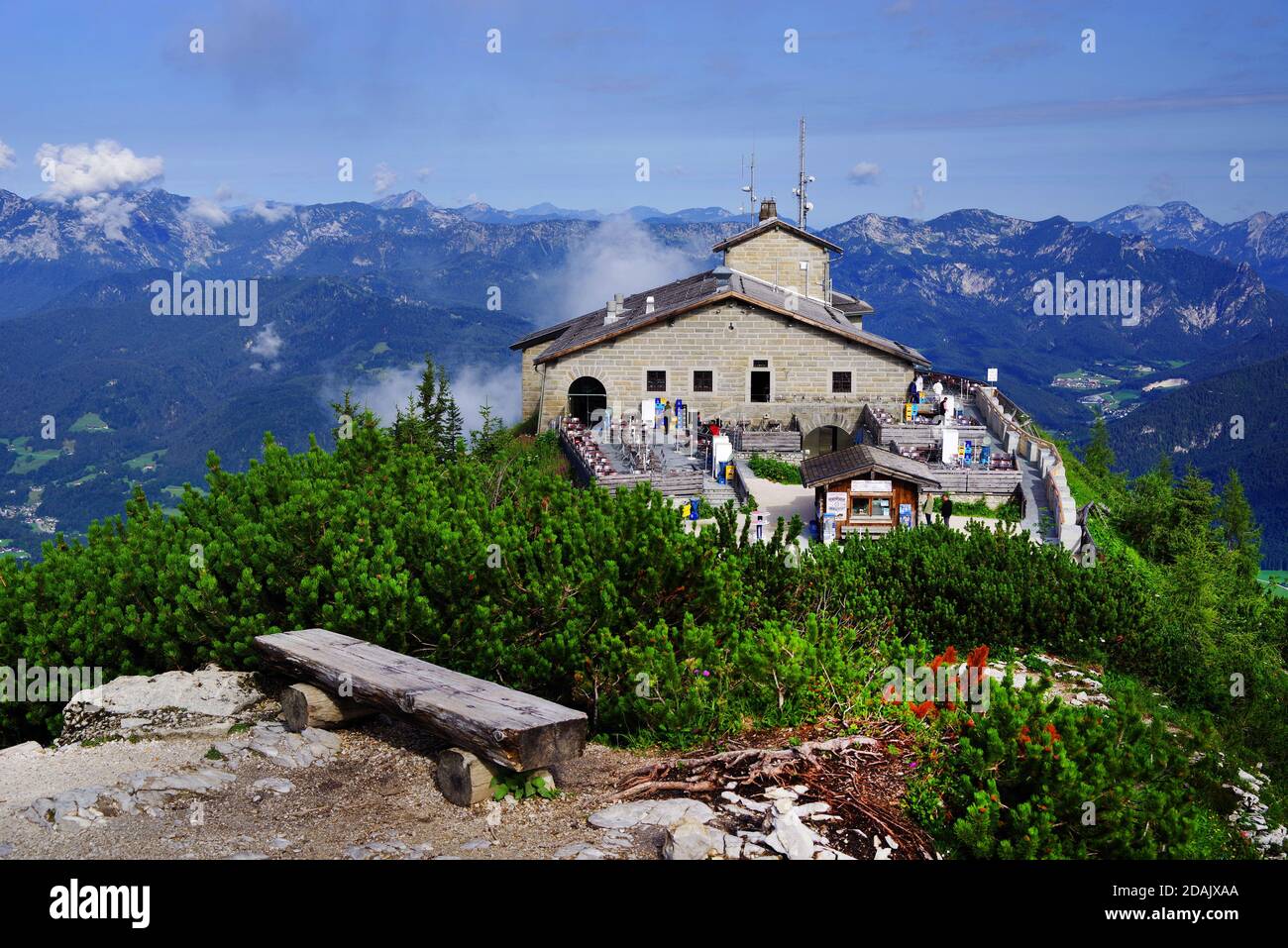 The Kehlsteinhaus (also known as the Eagle's Nest) on top of the ...