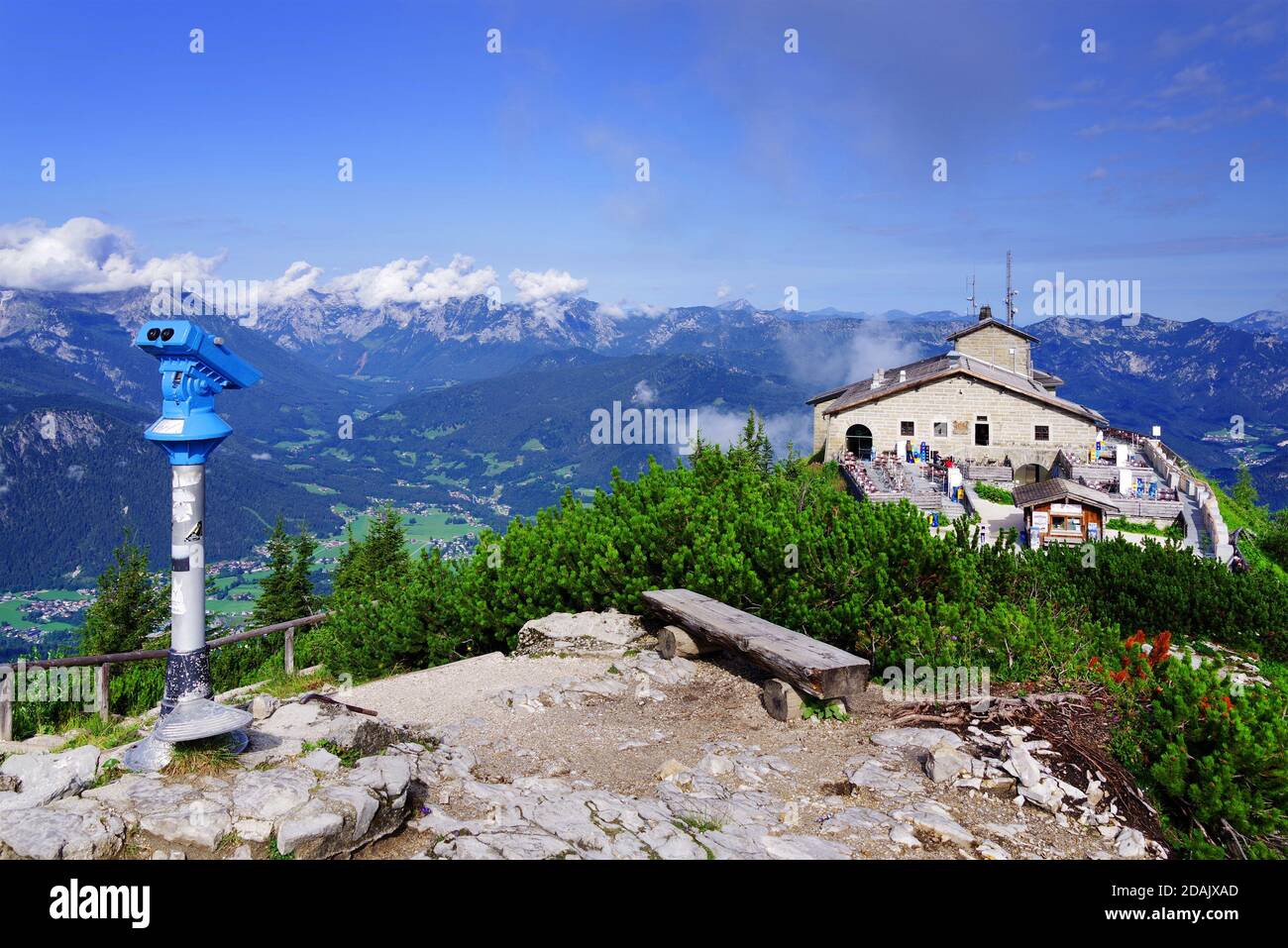 The Kehlsteinhaus (also known as the Eagle's Nest) on top of the ...