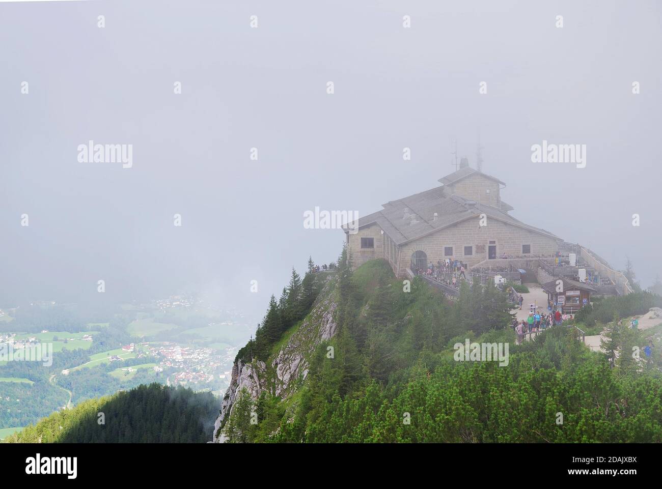 The Kehlsteinhaus (also known as the Eagle's Nest) on top of the ...