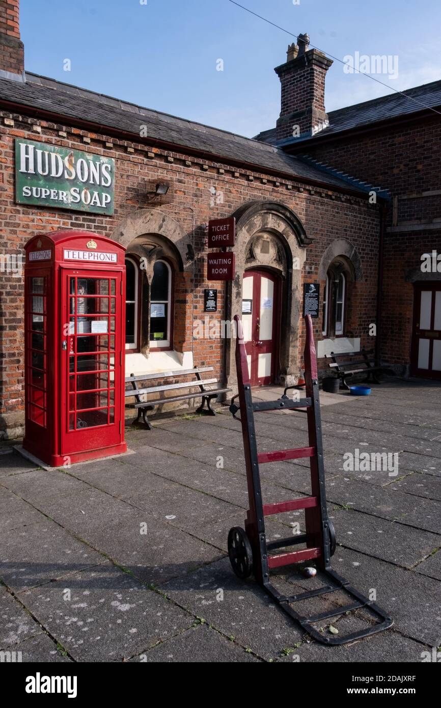 Hadlow Road Train Station Museum in Willaston Cheshire September 2020