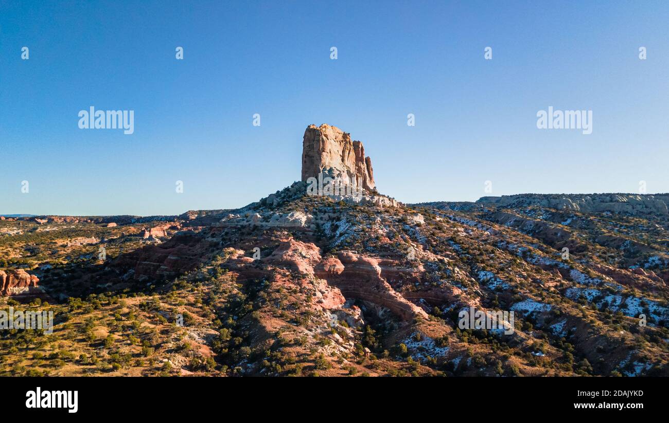 Drone view of the Square Butte rock formations in Kaibito Arizona Stock Photo Alamy