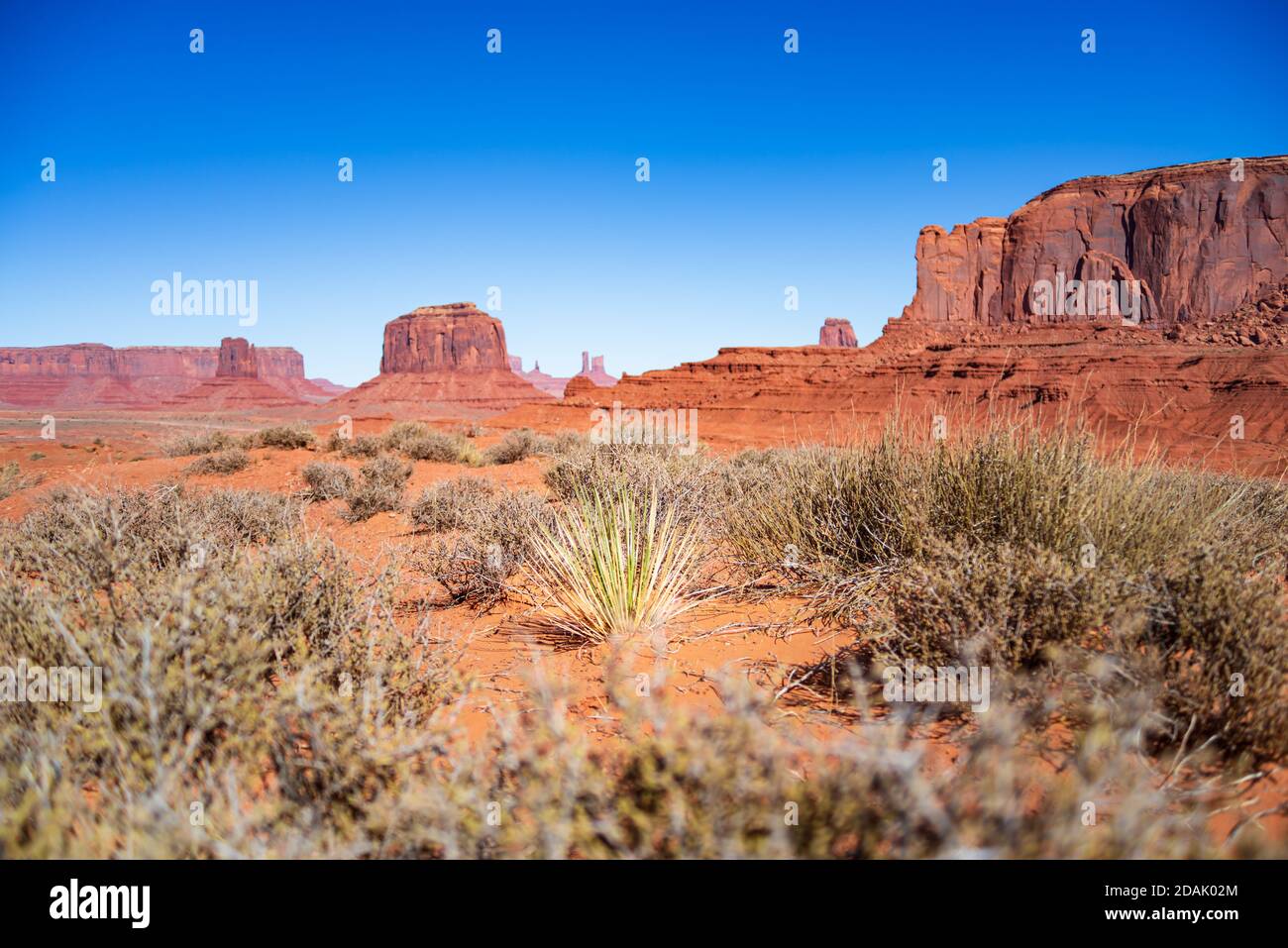 Drone view in Monument Valley Stock Photo