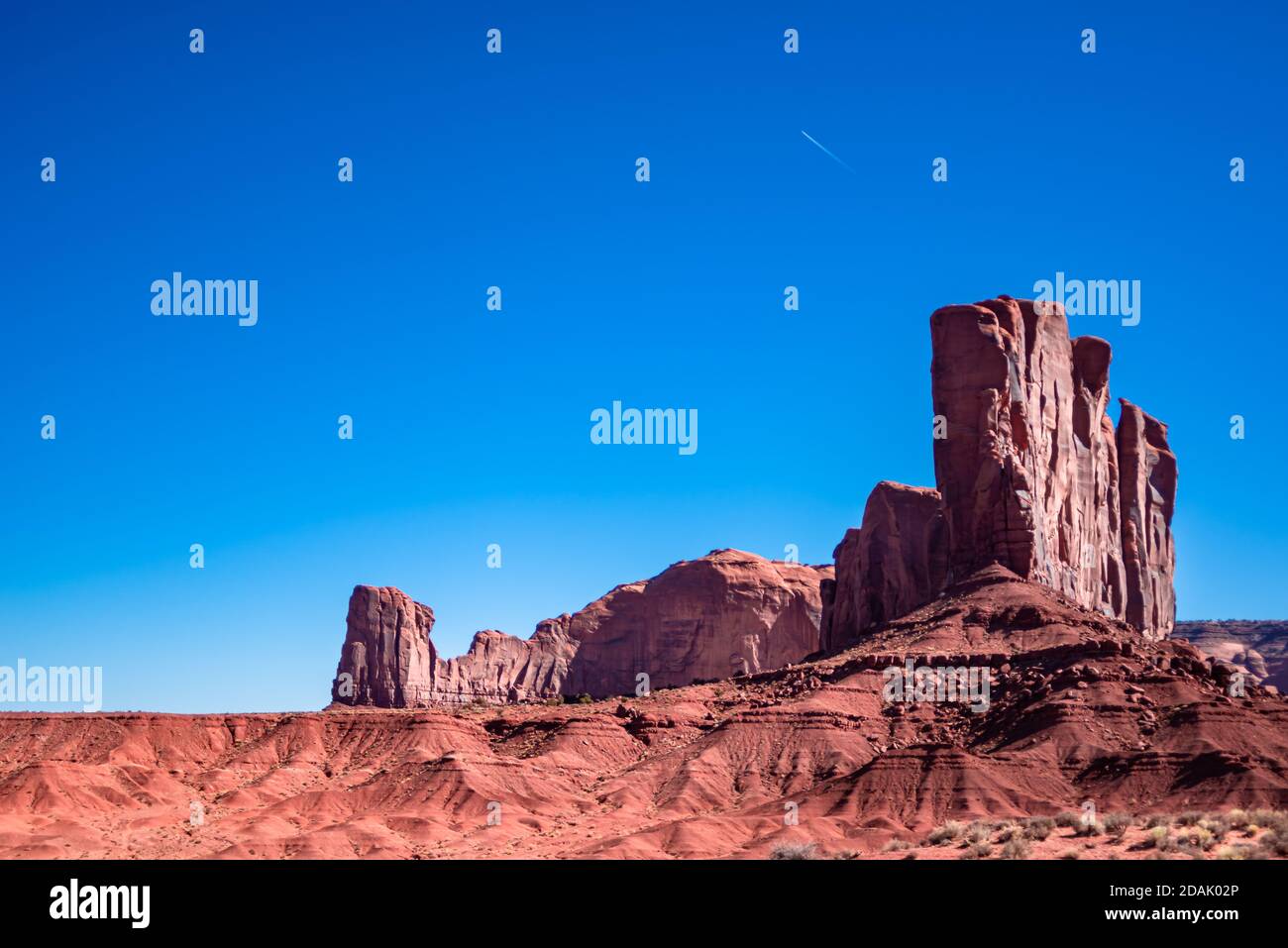 Drone view in Monument Valley Stock Photo Alamy