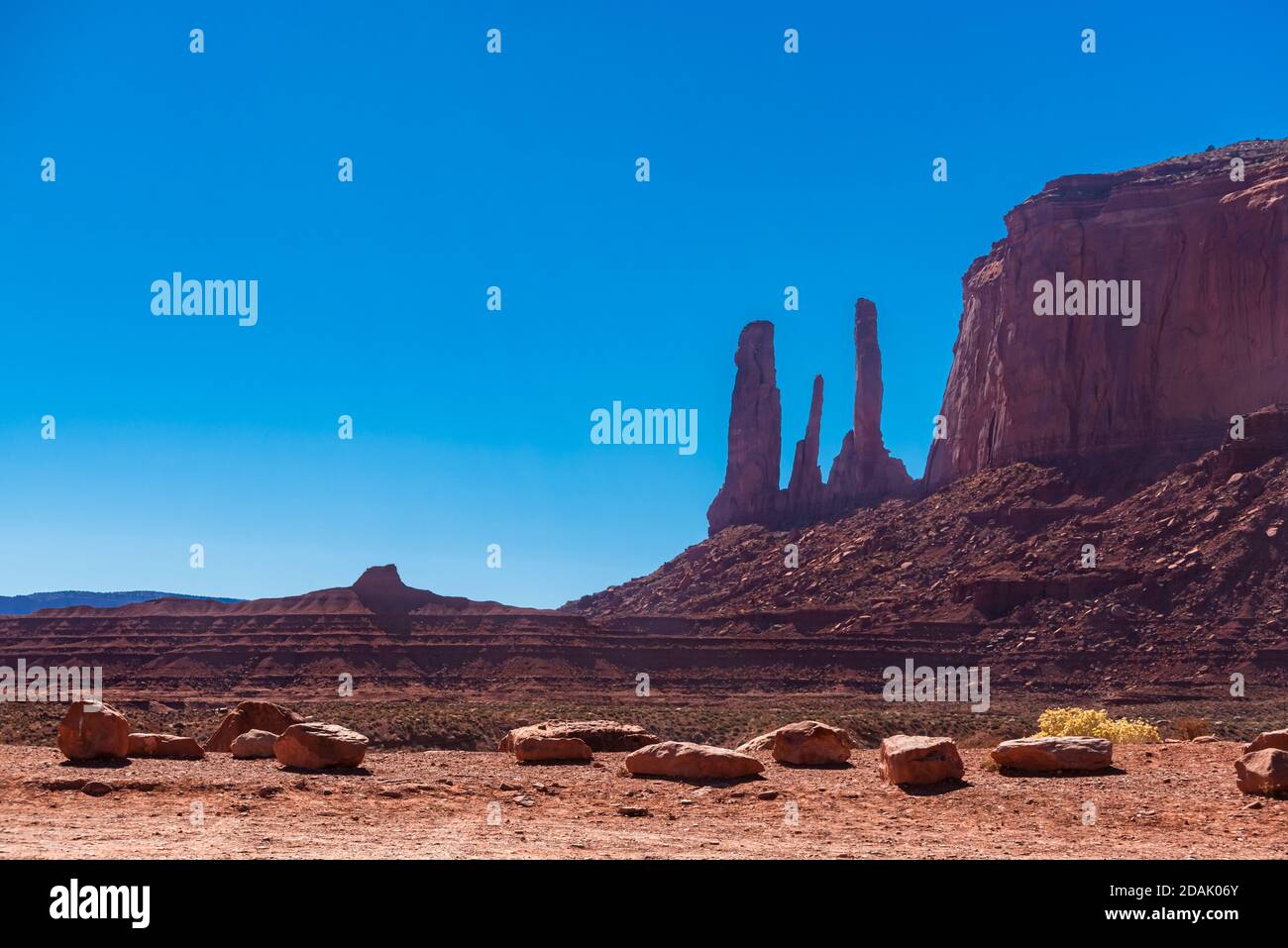 Drone view in Monument Valley Stock Photo Alamy