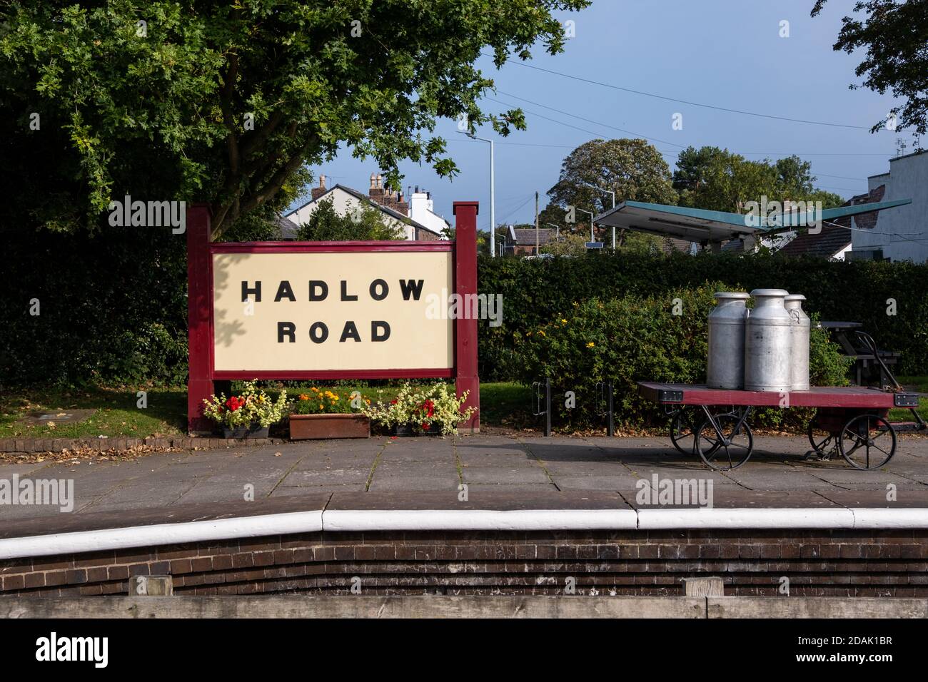 Hadlow Road Train Station Museum in Willaston Cheshire September 2020