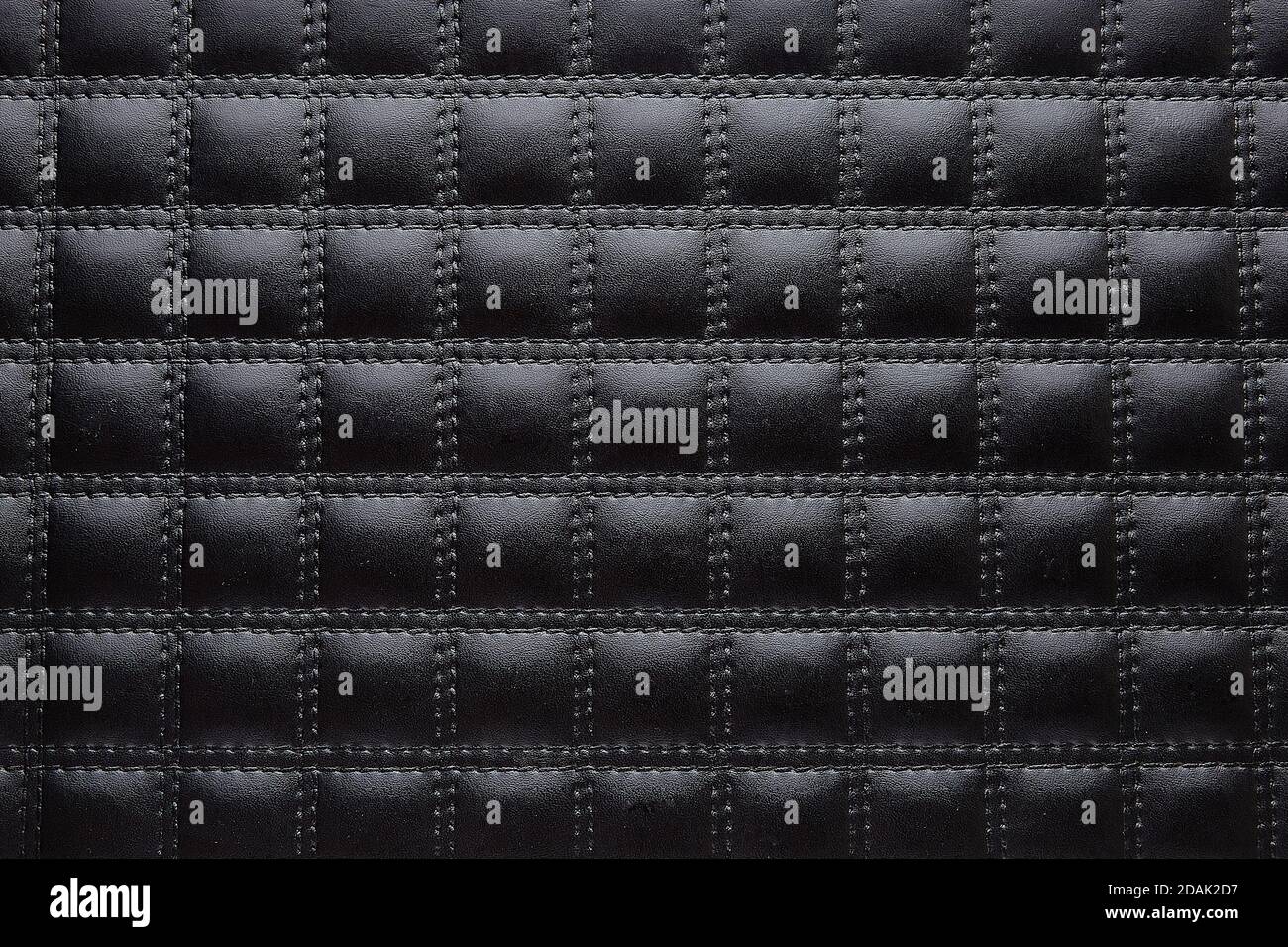 Leather grid black rhombus texture background for decor  Stock Photo
