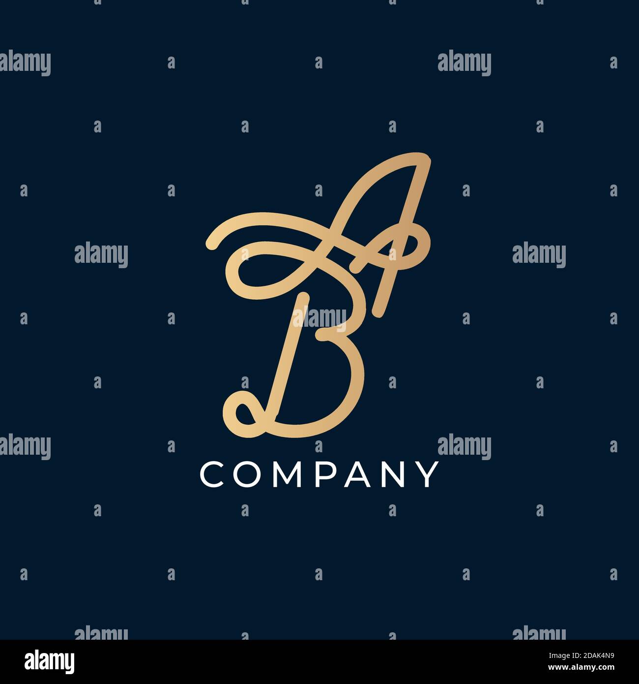A,B letters vector logo. AB letters monogram. AB letters emblem Stock Vector